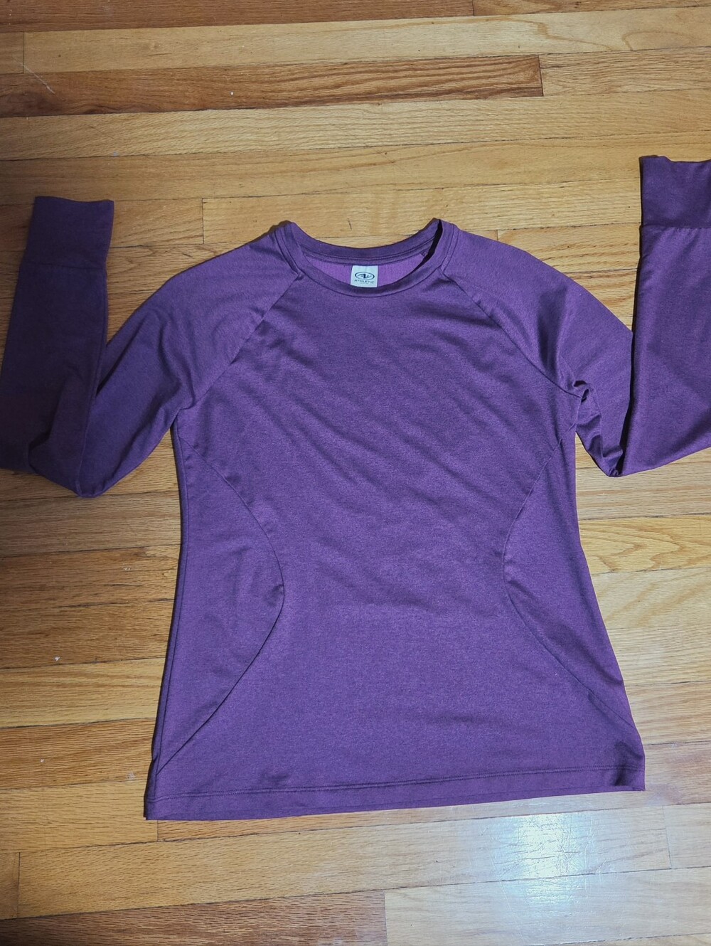 Athletic Works Purple Long-Sleeve Performance Tee